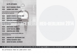 Flyer Performancereihe Neu-Oerlikon 2014